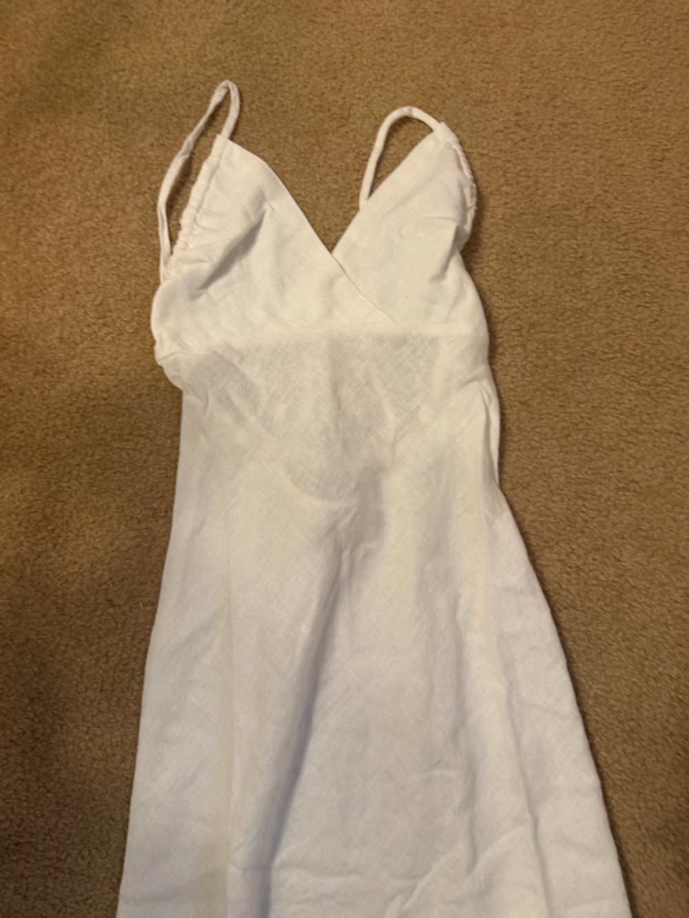 Free People Cream Drawstring Women’s Dress - Picture 2 of 3